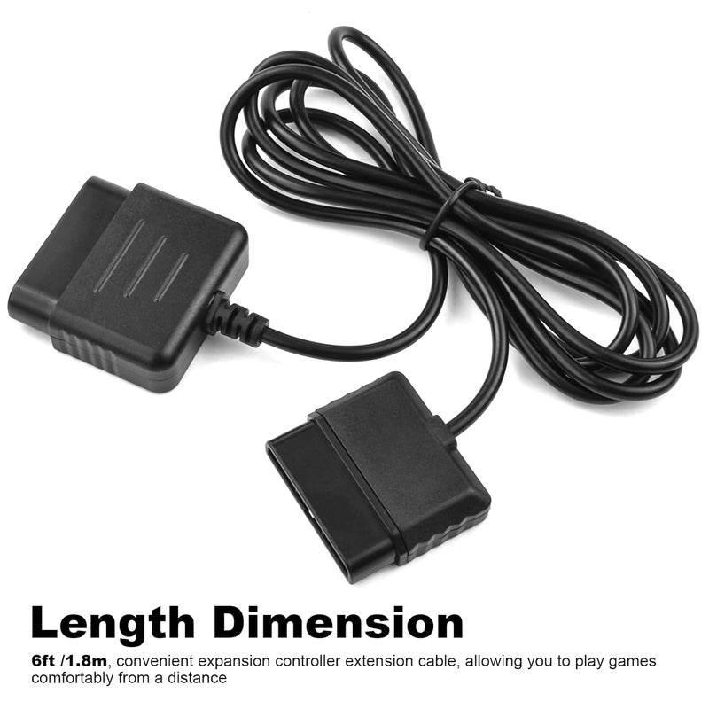 Koffmon PS2 Controller Extension Cable 6FT– Replacement Extension Cord Compatible with Sony PS2 & PS1 Wired Controllers, Durable Extender for PS2 Console - Image 5